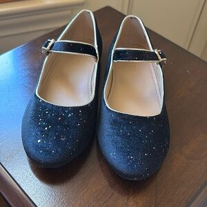 Sparkly black velvet mary janes from crewcuts/jcrew, kids size 1